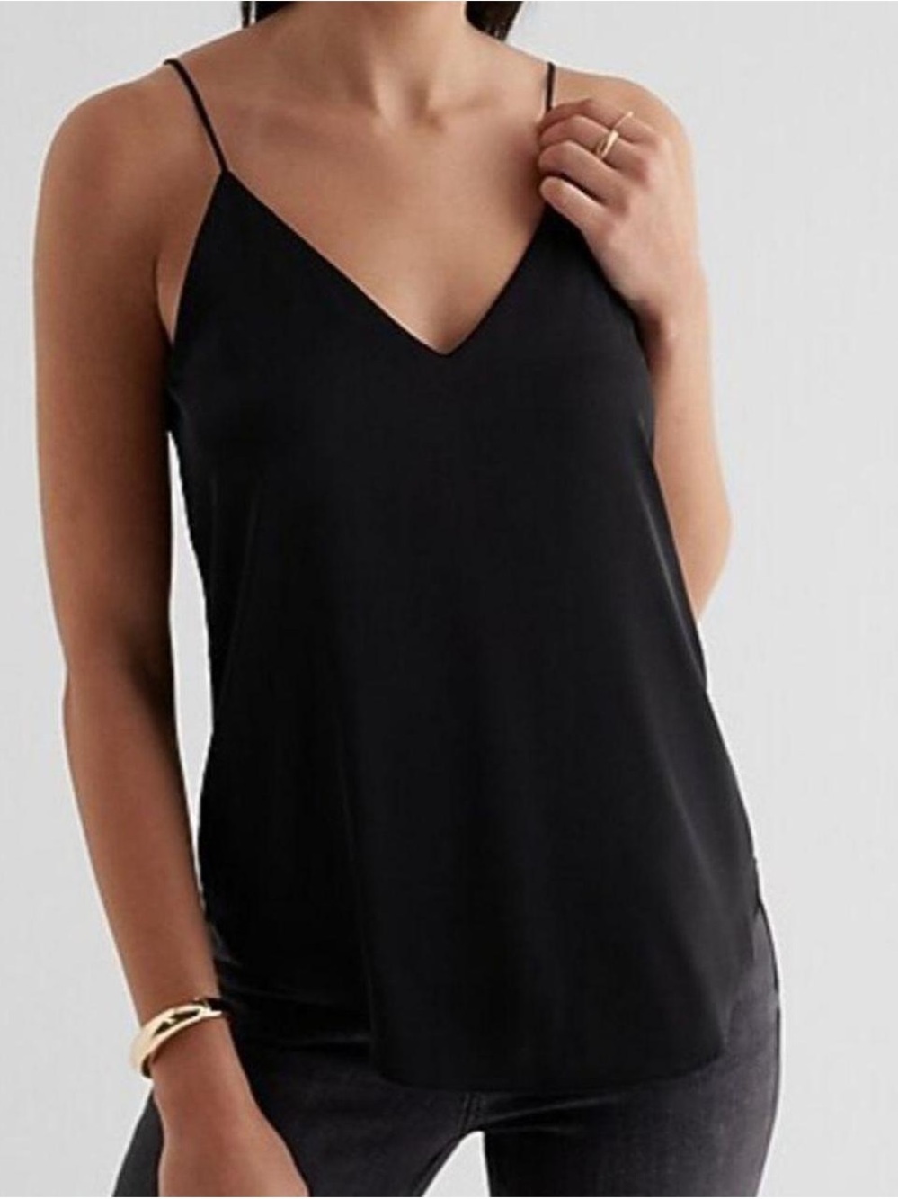 Express Black V-Neck Spaghetti Strap Cami